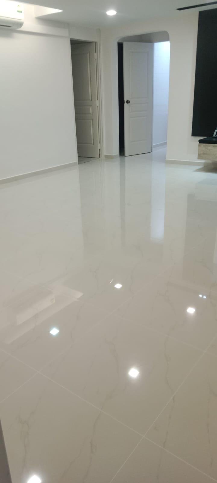 Hacking Old Tiles and proceed Homogeneous tiles(Polishing Included) and Vinyl Flooring.